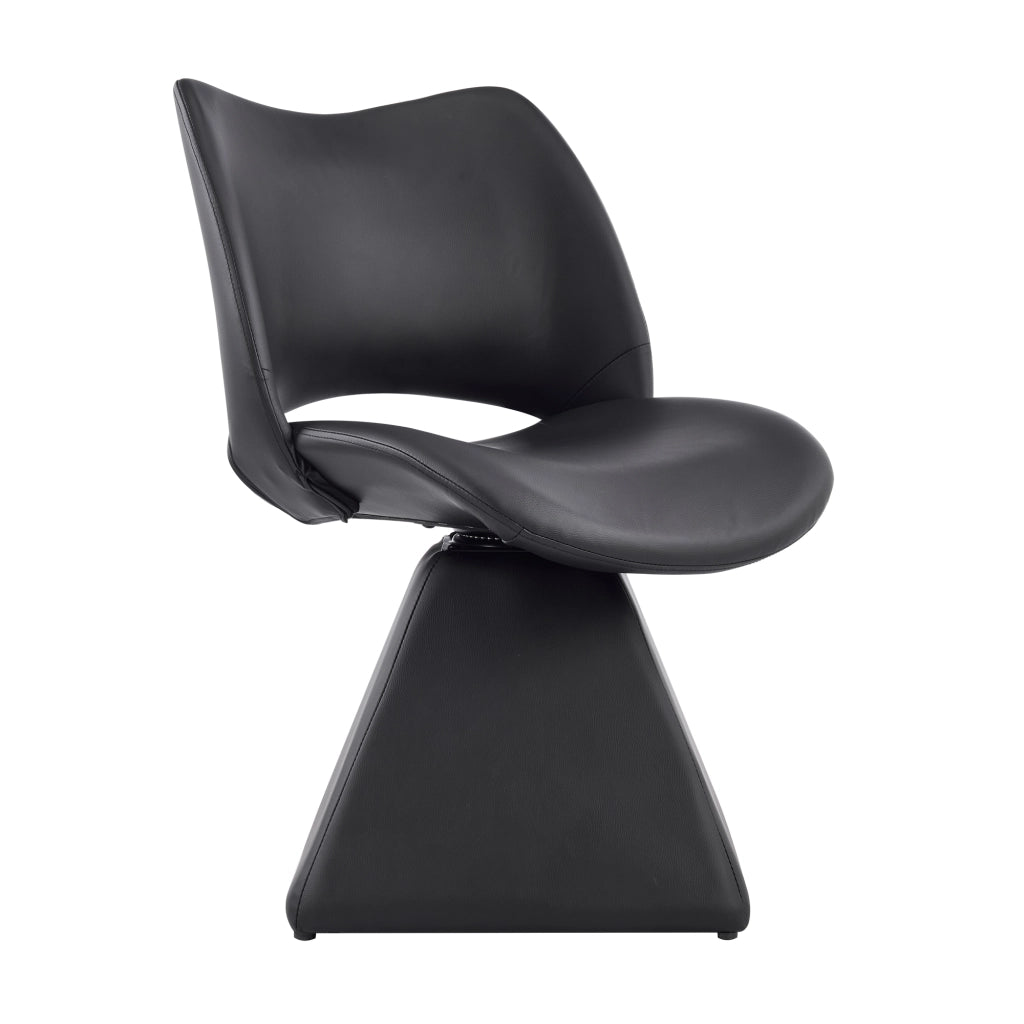 Sedia Girevole Schienale Alto ¨C MINIMAL ¨C Similpelle Nero, Design Moderno
