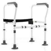 Supporto per WC bagno per anziani regolabile in altezza e larghezza, Supporto per gabinetto per anziani disabili Grigio