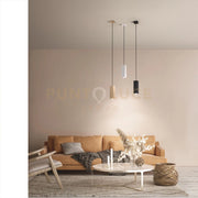 SOSPENSIONE ALOA PICCOLA 1 LUCE ATTACCO GU10 ORO H.20CM