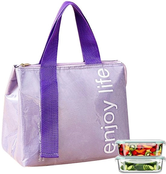 Borsa Insolata per Picnic - Impermeabile - Isolata - Portatile - Per Scuola/Lavoro/Picnic - Stivellabile e Facile da Pulire - Tessuto di Oxford Sostenibile