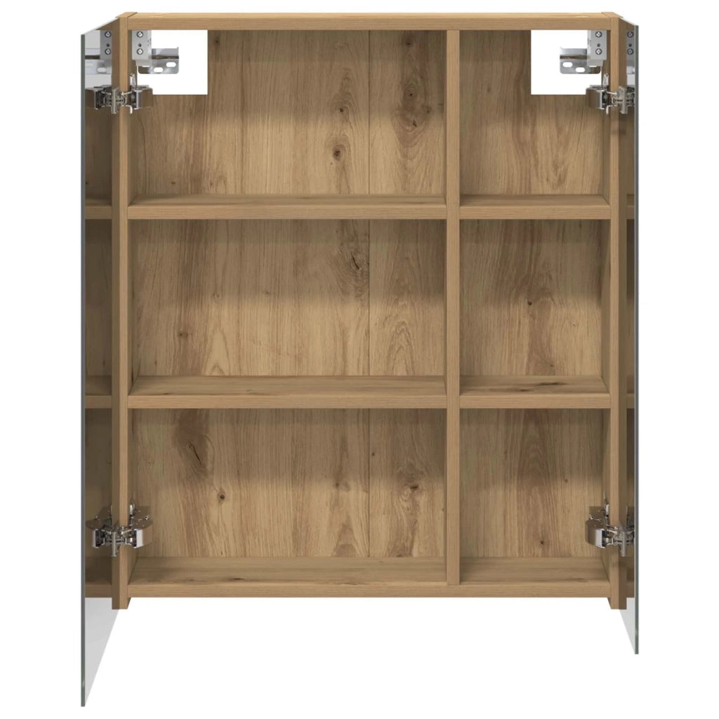 Mobiletto per specchio da bagno con porta Rovere Artigianale