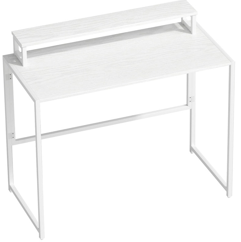 Scrivania Pieghevole con Supporto Monitor 100x48x87,5 cm per Ufficio e Studio