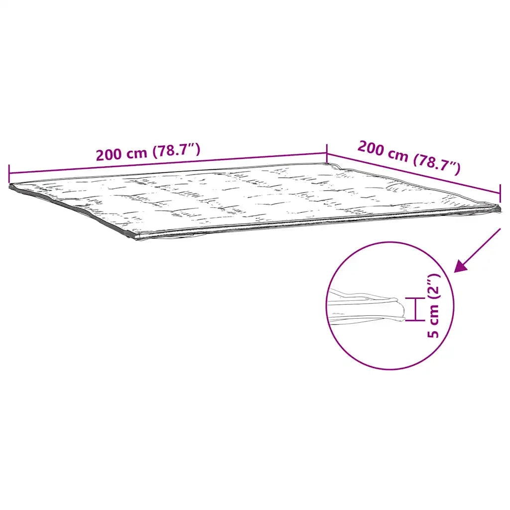 Coprimaterasso Bianco 200x200 cm CFW8860871