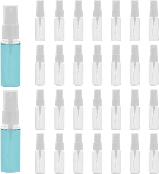 Mini Aspiratore Spray Flessi - 20ml - Navulabile e Anti Sfondellamento - Set da 30 Unità - Ideale per Profumi e Oli Essenziali - Formato da Viaggio
