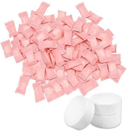 Asciugamani compressi mini per esterno - alta qualità cotone - rosa - ideali per adulti - 50 pezzi