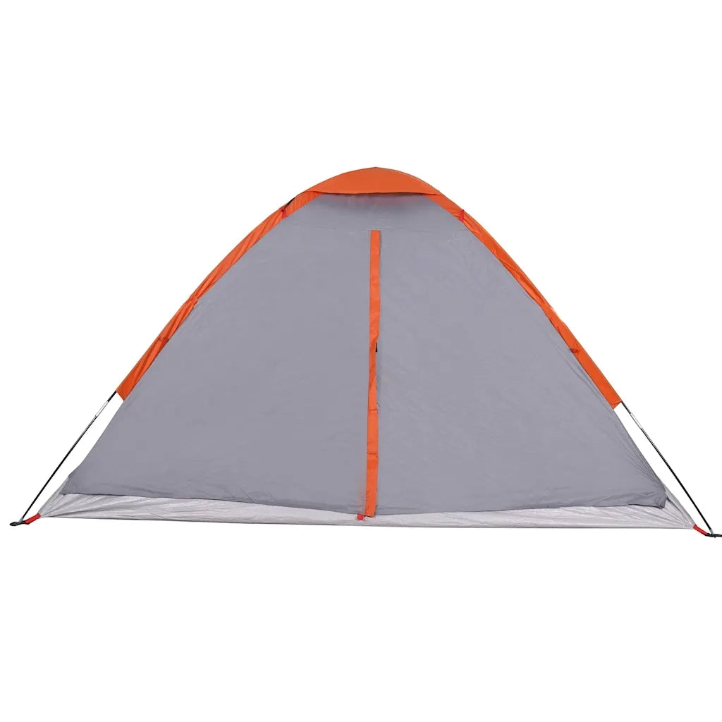 Tenda da Campeggio a Cupola 4 Persone Grigio e Arancione 94764