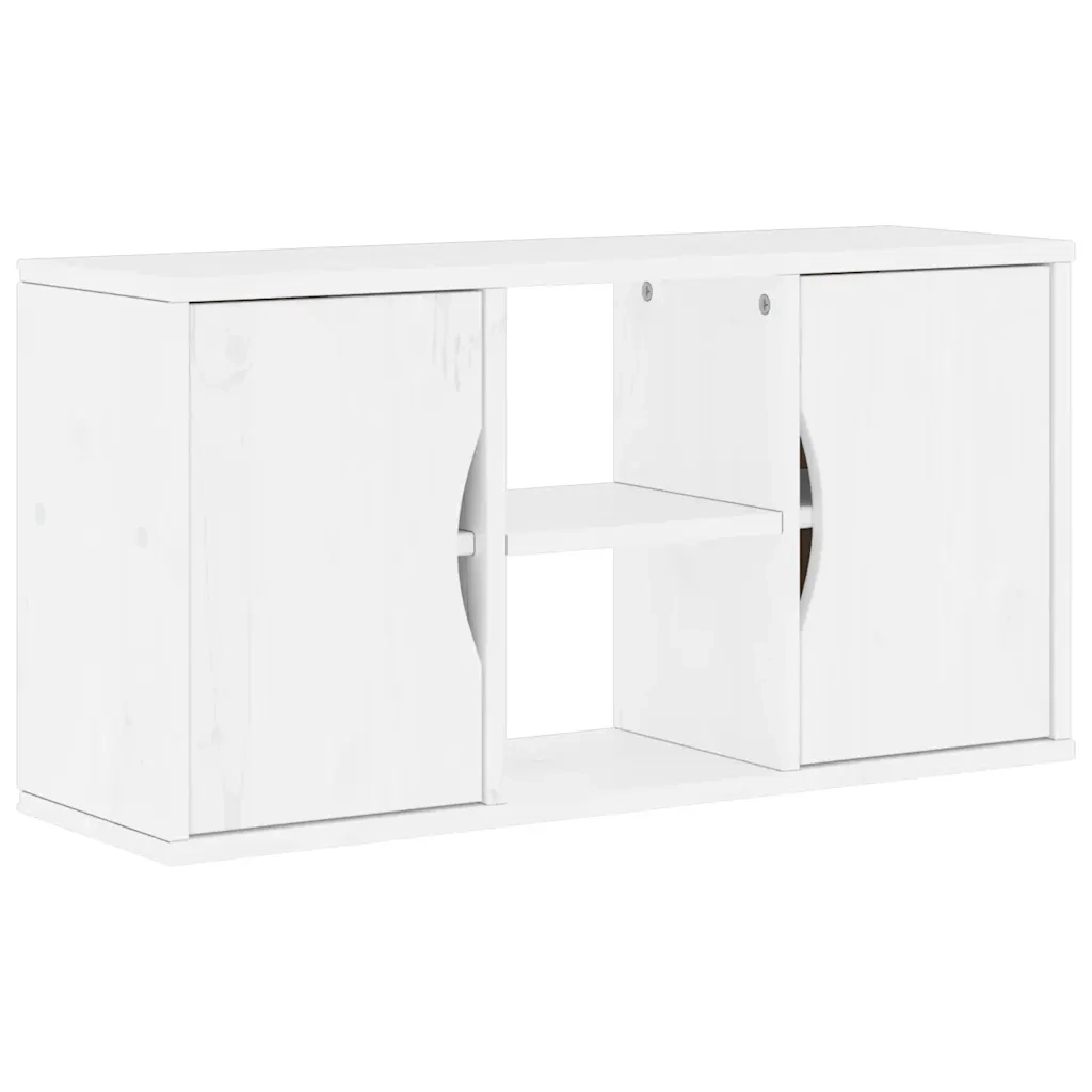 Mobile TV 5 pz con Contenitore ODDA Bianco in Legno di Pino 3365375