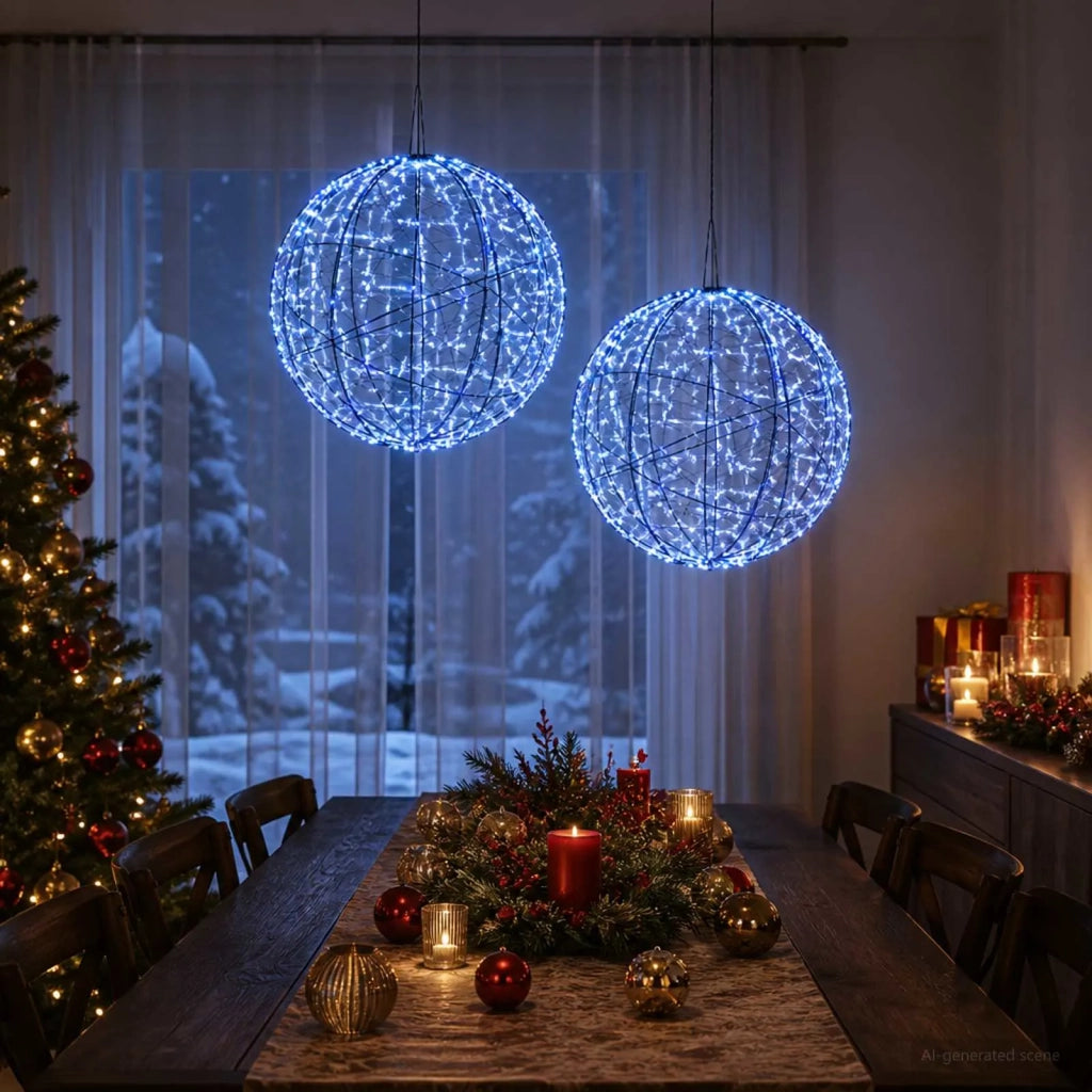 Luce a punta di Natale 2 pz 1000 LED Blu Diametro 40 x 42 cm 42049789