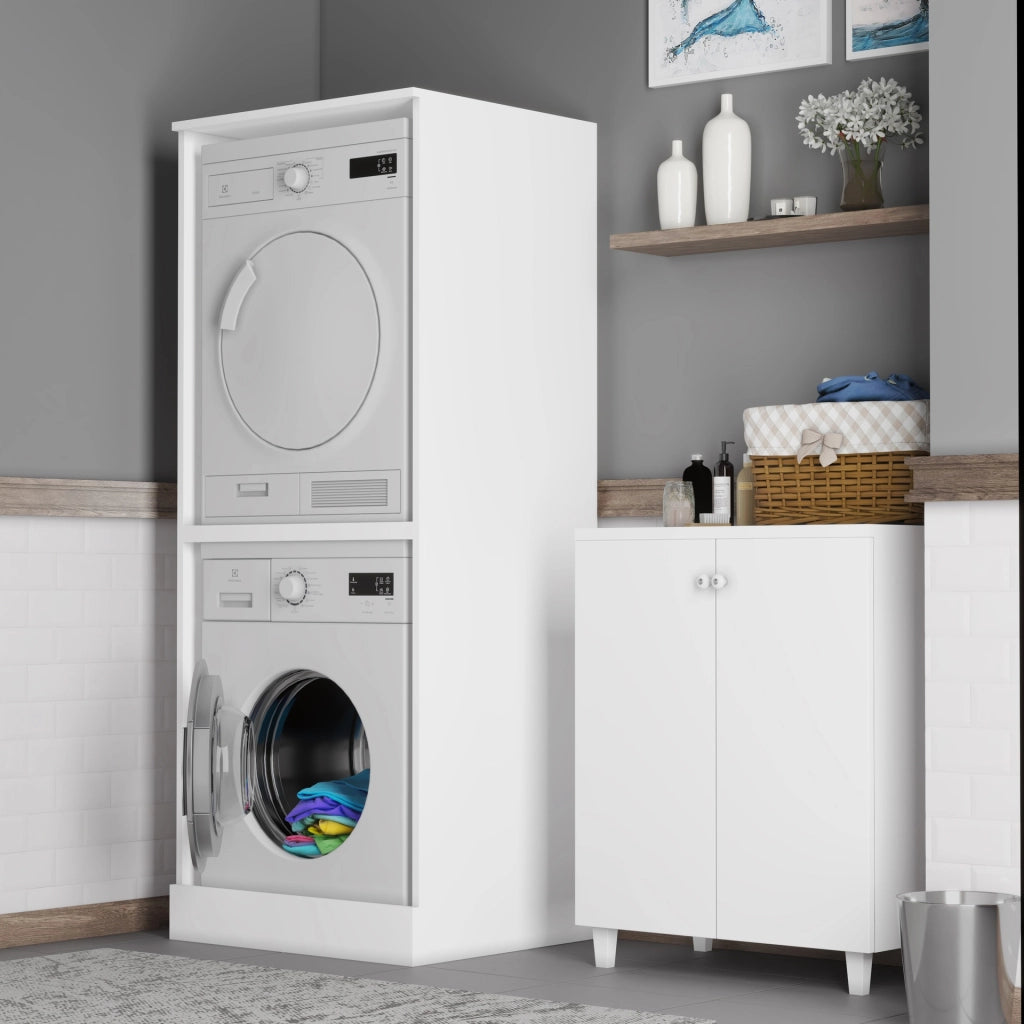 Vertical Washing Machine and Dryer Cabinet in Kit Model Double solid and durable.