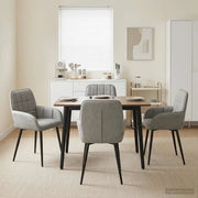 Sedie da pranzo 4 pcs Velluto (V) Grigio Chiaro 3428165