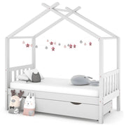 Giroletto per Bambini con Cassetto Bianco Legno Pino 80x160 cm 322149