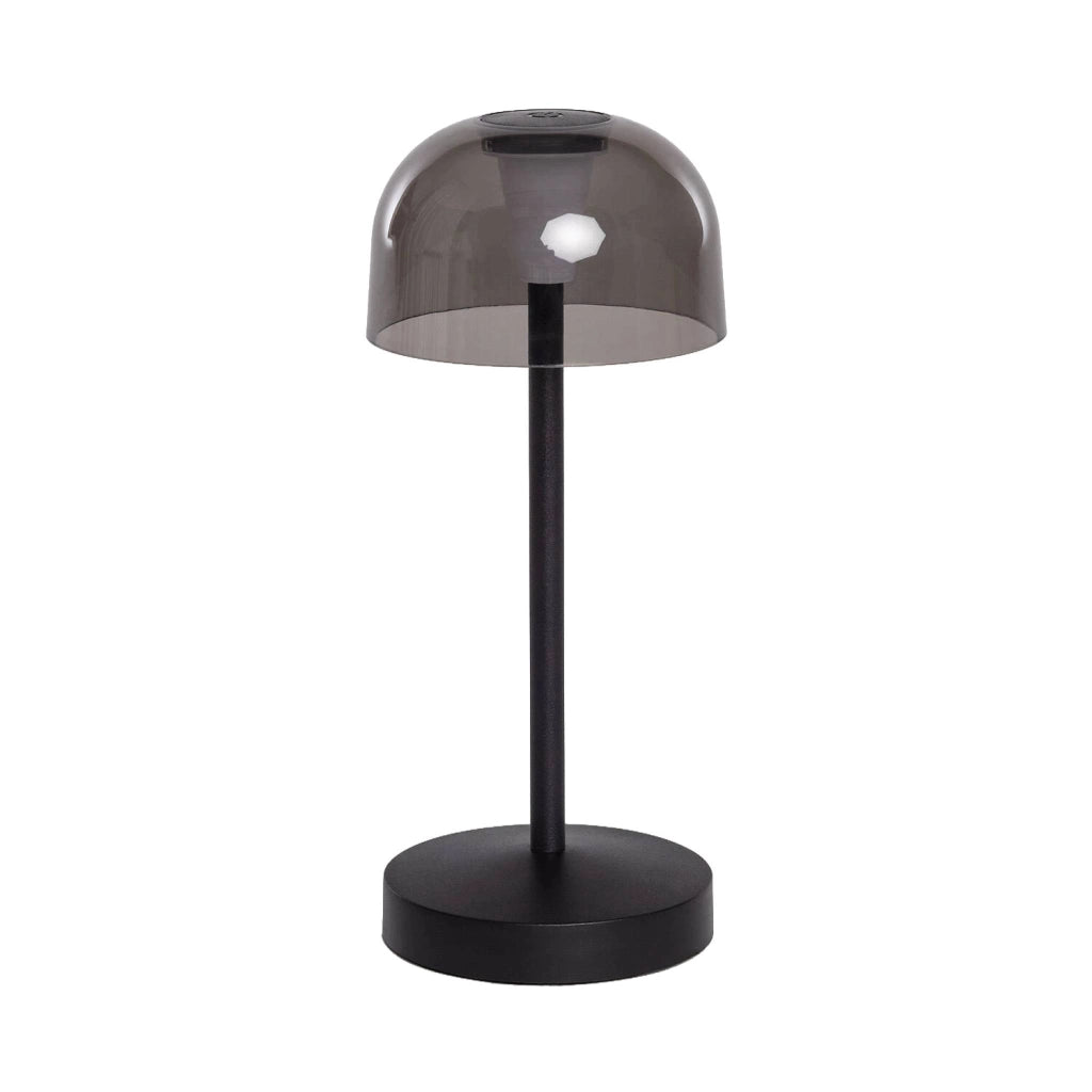 Lampada da tavolo da interno/esterno in metallo, nero