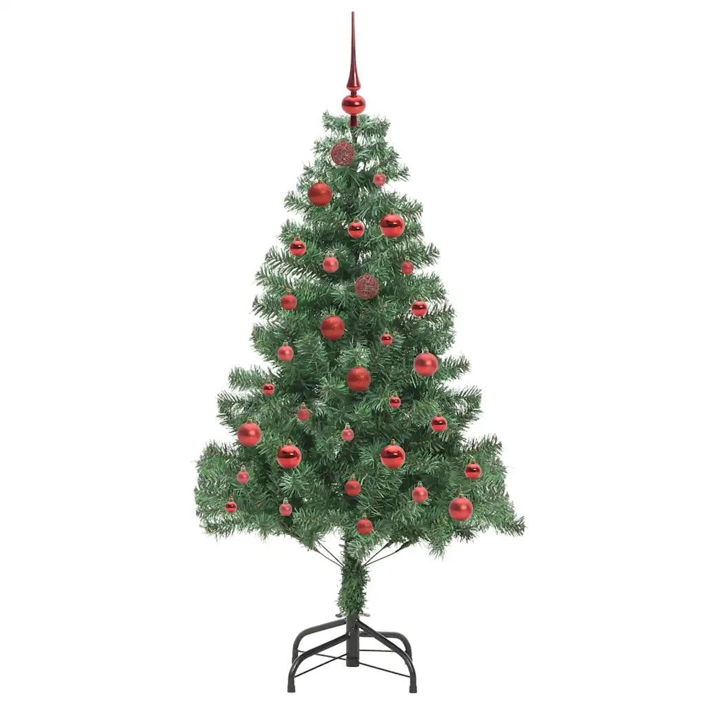 Albero di Natale con 150 LED con supporto Verde 150 cm PVC