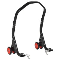 DURHAND Cavalletto Alzamoto Posteriore Universale e Regolabile Cavalletto Spostamoto per Moto Sportive Fino 200kg Nero
