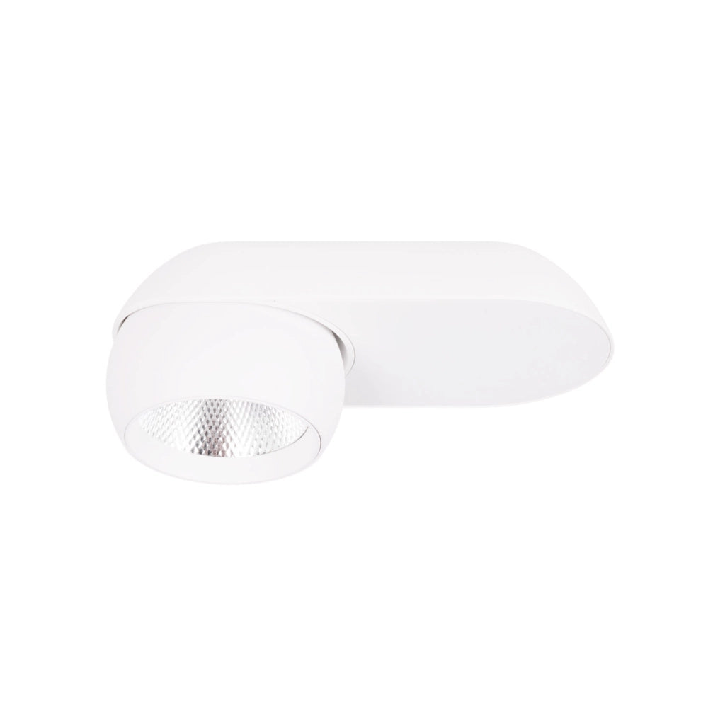 Faretto soffitto orientabile ovale bianco LED 10W Zeus