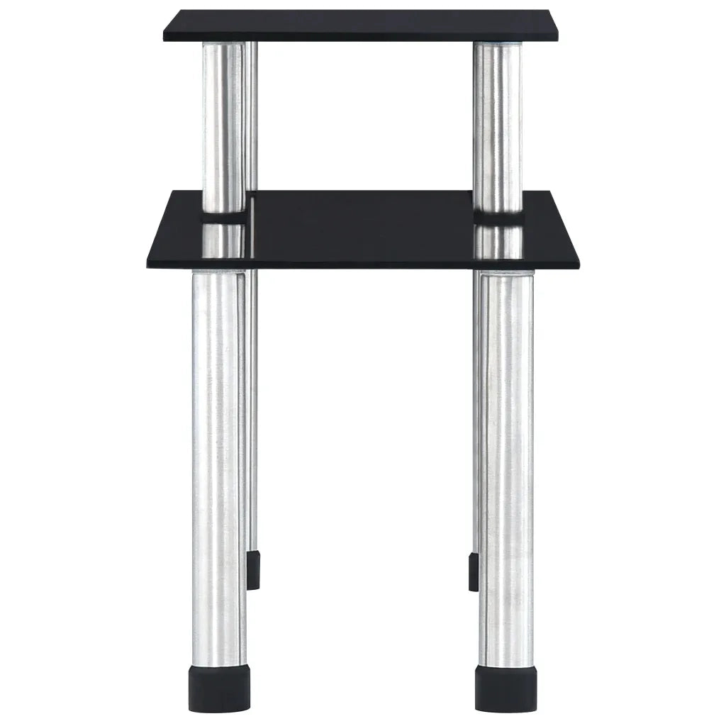 Mensola da Cucina Nera 45x16x26 cm in Vetro Temperato 249524