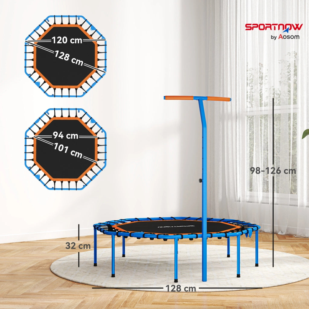 Trampolino Fitness ¨C Xylo ¨C con maniglia regolabile, acciaio, blu