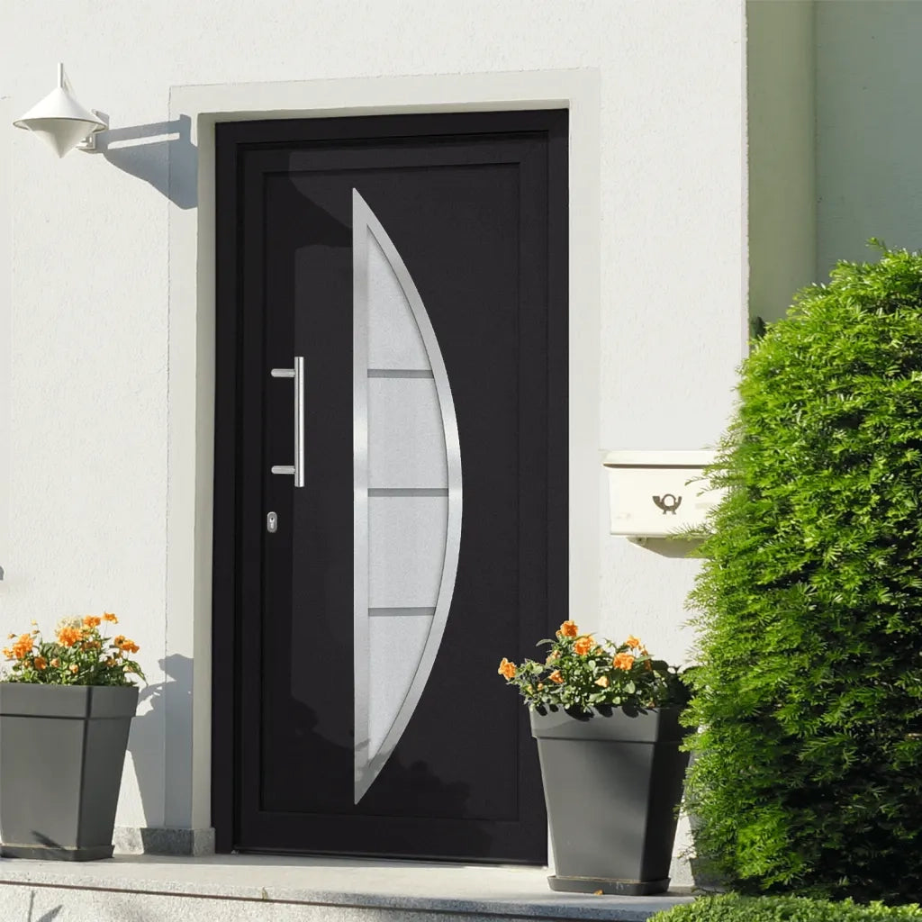 Porta di Ingresso Antracite 98x190 cm 279212