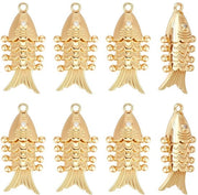 8 pezzi di visdorselli in ottone dorato per DIY accessori