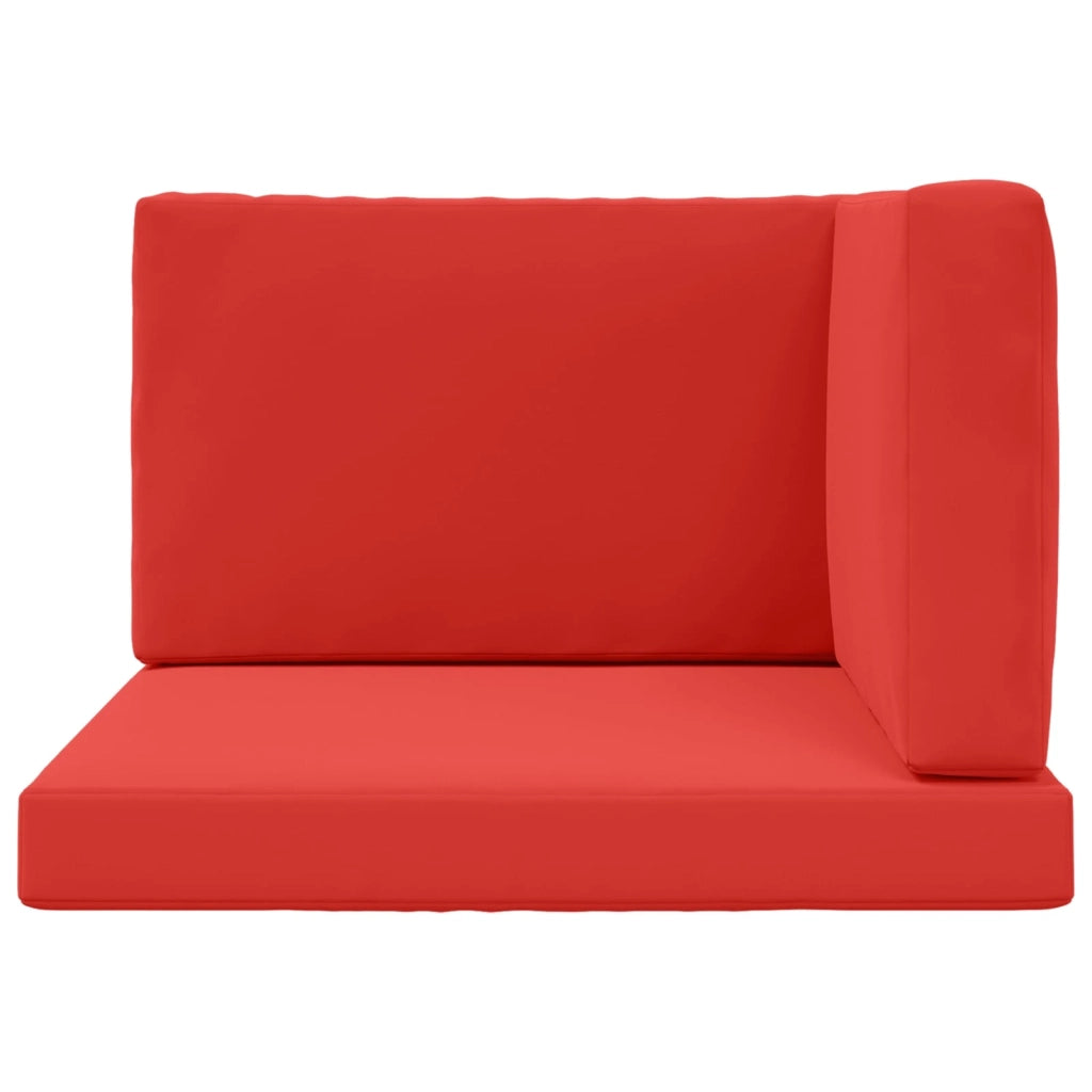 Cuscino per divano da esterno 3 pcs Rosso Poliestere