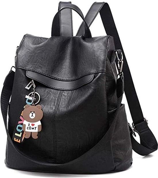 Borsa da spalla anti furto per donna Borsa da viaggio Borsa da scuola in PU pelle resistente al furto