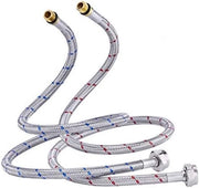 Slang permutabile per acqua potabile G 3/8"x M10 DN6 70cm, imitazione corda in acciaio inossidabile per cucina e bagno, certificato DVGW