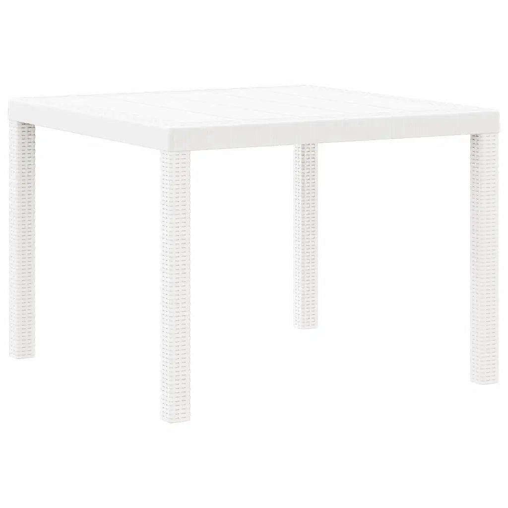 Tavolo da Giardino Bianco 100 x 100 x 73 cm polyrattan 871682