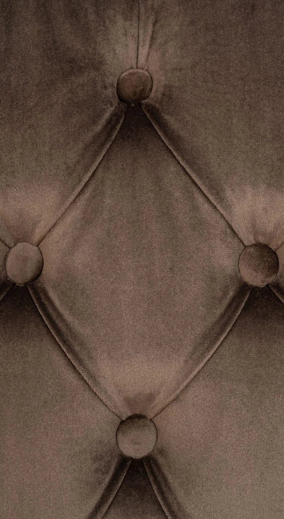 Set di 2 sedie da pranzo Lisburn marrone,Velluto