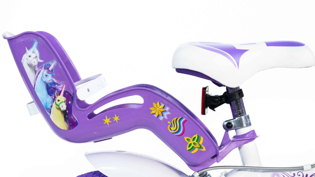 UNICORN ACADEMY 16", bicicletta per bambini, adatta ad etÃƒÂ  tra i 5 e i 7 anni, per altezza tra 105 e 135 cm, con