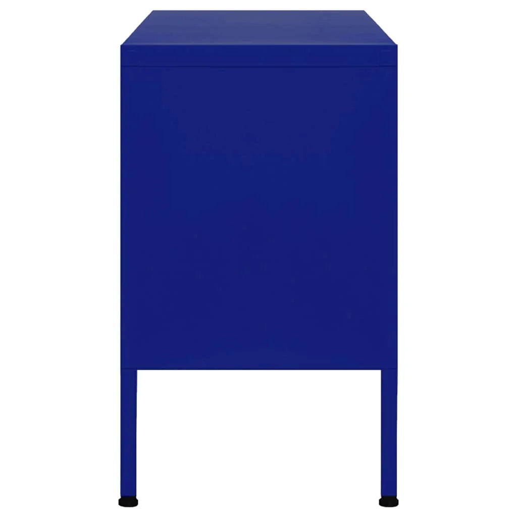 Mobile TV multimediale scaffale TV mobile TV sala da pranzo soggiorno camera da letto blu navy 105 x 35 x 50 cm acciaio blu 02_0027686