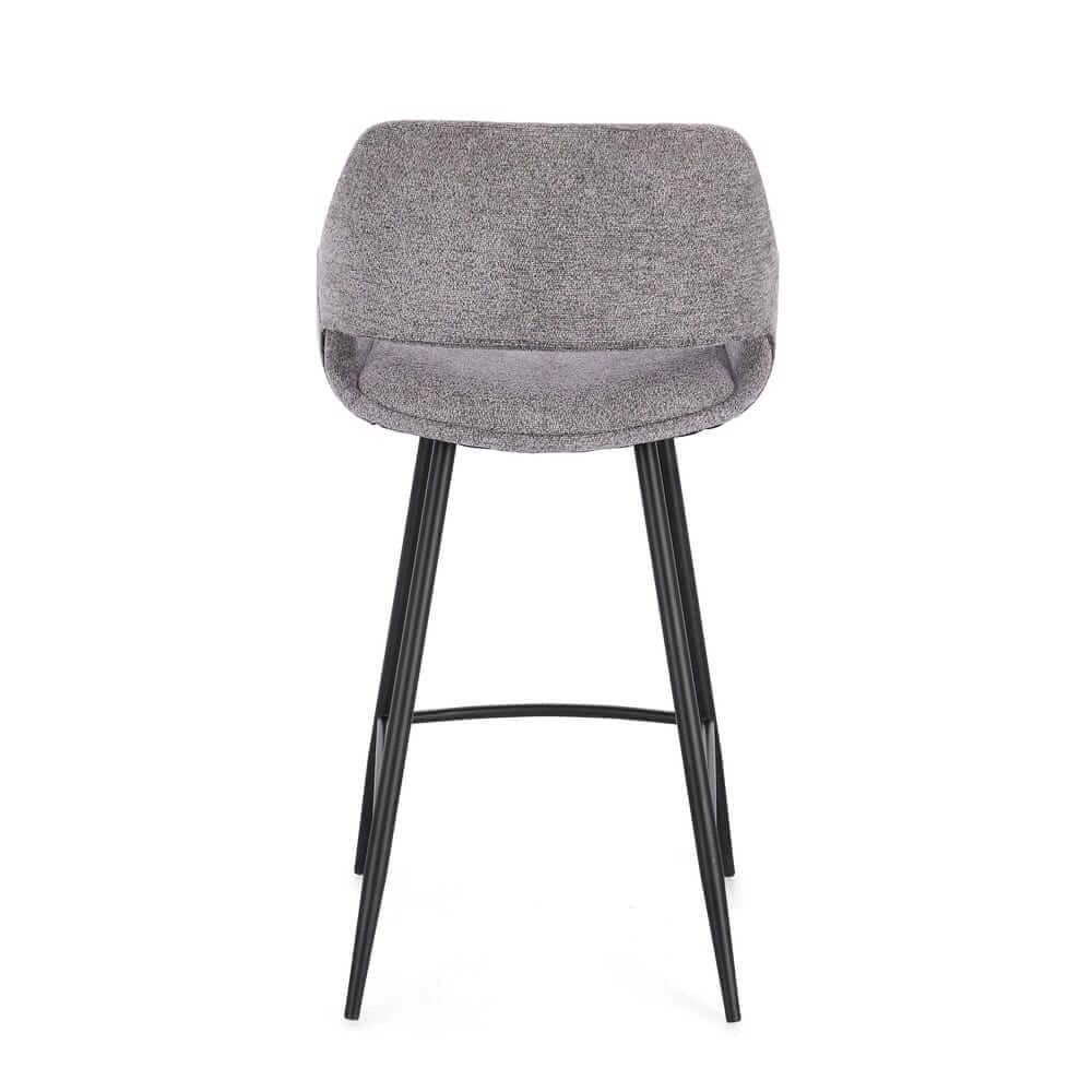 Set di 2 Sgabelli da Cucina Imbottiti con Gambe in Acciaio - LODIA