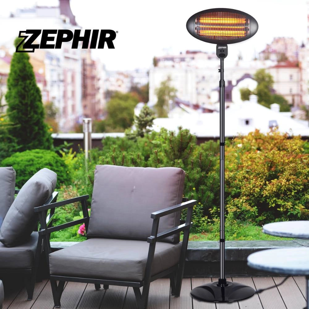 Zephir hzq2000 stufa da esterno al quarzo 2000w con 3 potenze