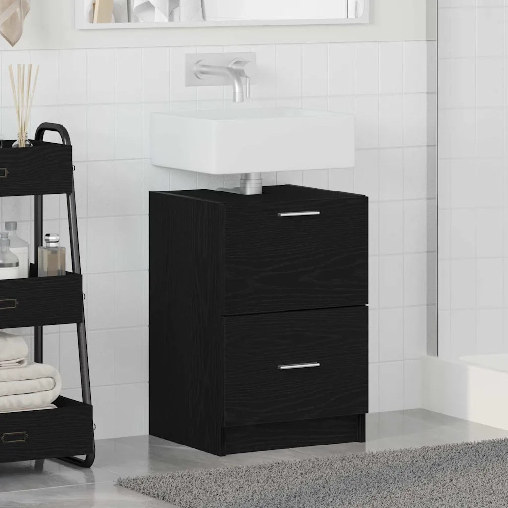 Mobile da Bagno Rovere Nero 40 x 37 x 59 cm Legno multistrato 868814
