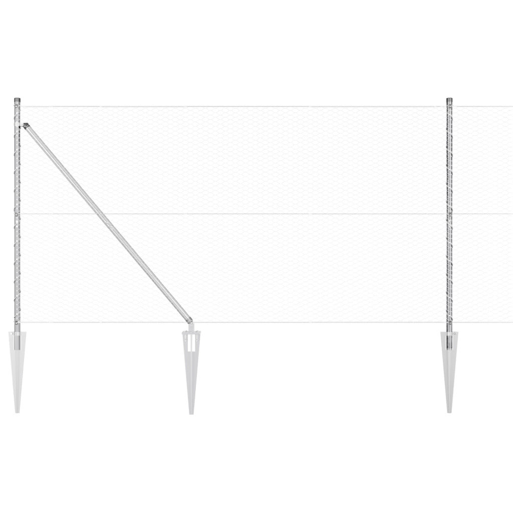 Recinzione esagonale  1,4x25 m Acciaio zincato