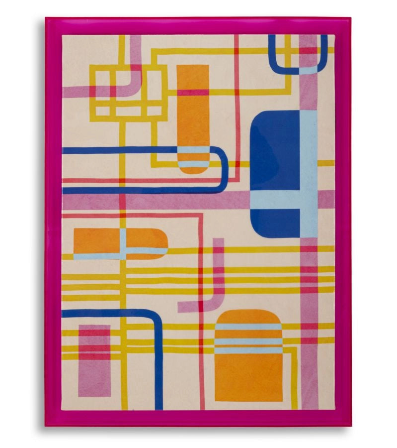 Stampa su Tela Laccatto Modis con Cornice 60x3,3x80 cm in Pino e Tela e Plastica