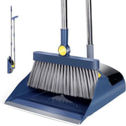 Set di spazzola e spazzolone, aspirapolvere e spazzolone da 120 cm, spazzola per uso domestico e spazzolone, cucina, ufficio - blu & giallo