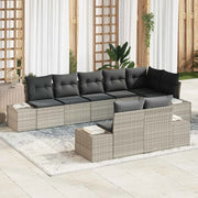 Set Divano da Giardino 8 pcs Grigio chiaro polyrattan 3347112
