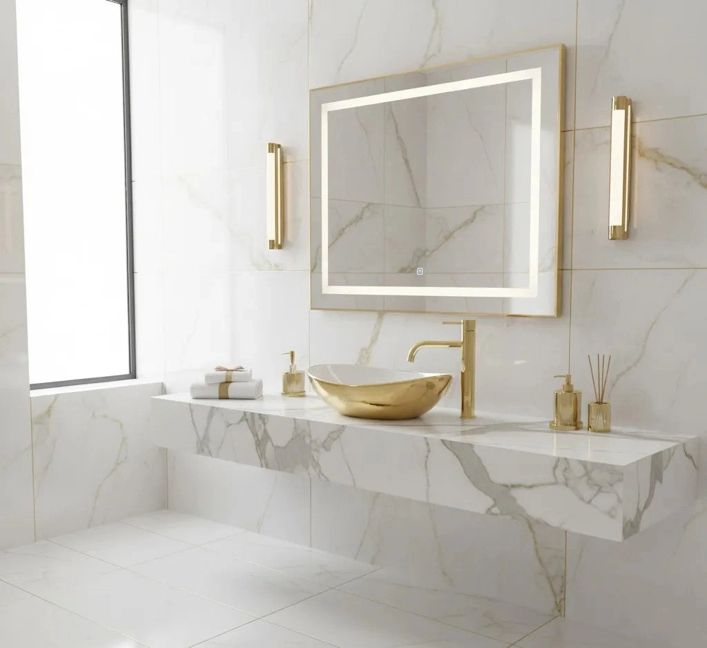 Lavabo Da Appoggio Basaro Sofia Gold / White