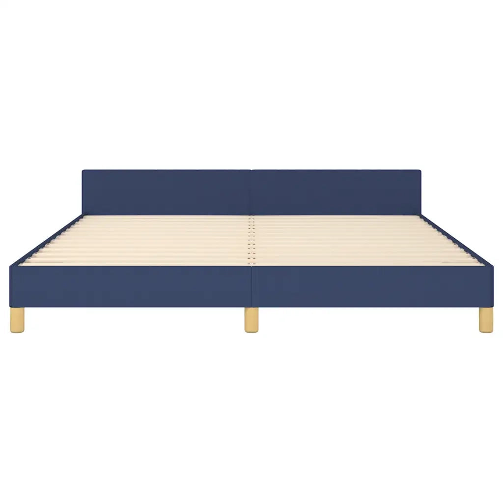 Giroletto con Testiera senza Materasso Blu 180x200 cm Tessuto