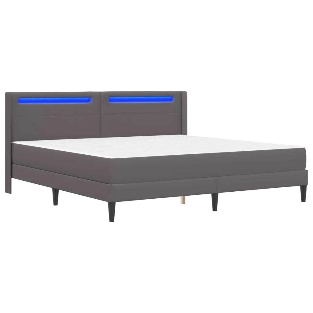 Struttura letto con materasso Grigio 180 x 200 cm Similpelle 3414918