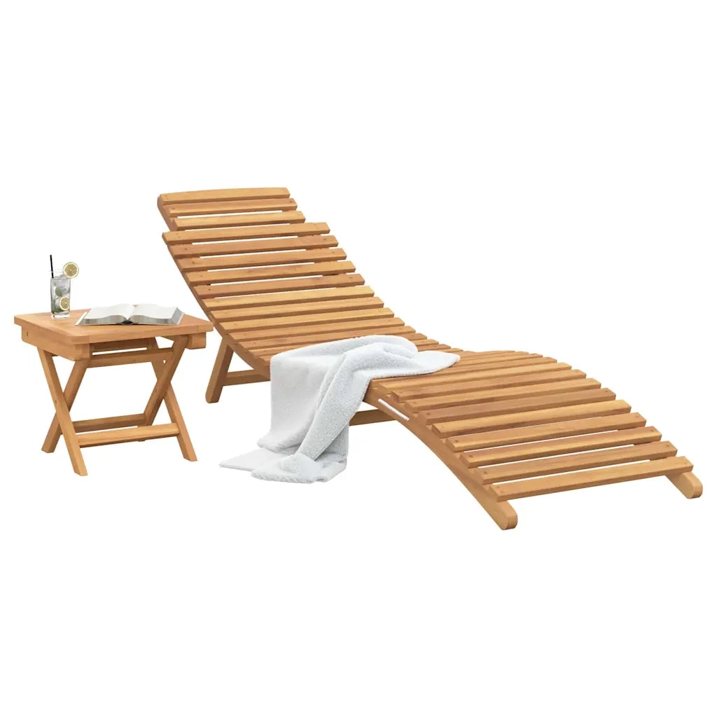 Lettino da sole 2 pcs Marrone 198 x 55 x 58,5 cm