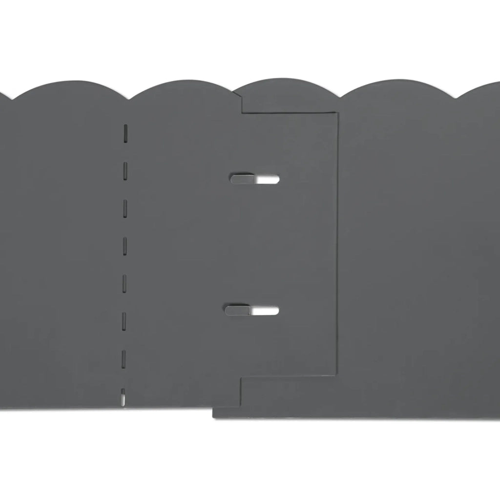 IDMarket - Bordature per prato 5 mt grigio antracite flessible altezza 18 cm x 5 pz
