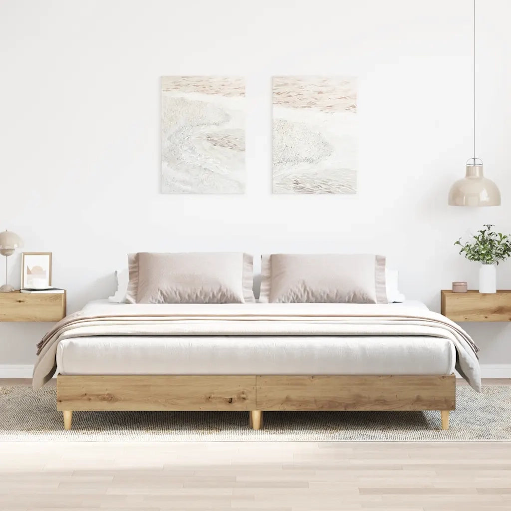 vidaXL Giroletto senza Materasso Rovere Artigianale 200x200 cm
