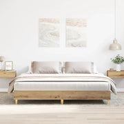 vidaXL Giroletto senza Materasso Rovere Artigianale 200x200 cm