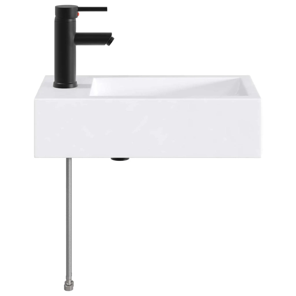 Lavabo da bagno Nero Opaco 45,5 x 25,5 x 13 cm Metallo CFW3817943