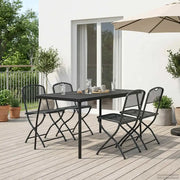 Set di Mobili da Esterno 5 pcs Antracite Ferro e Acciaio