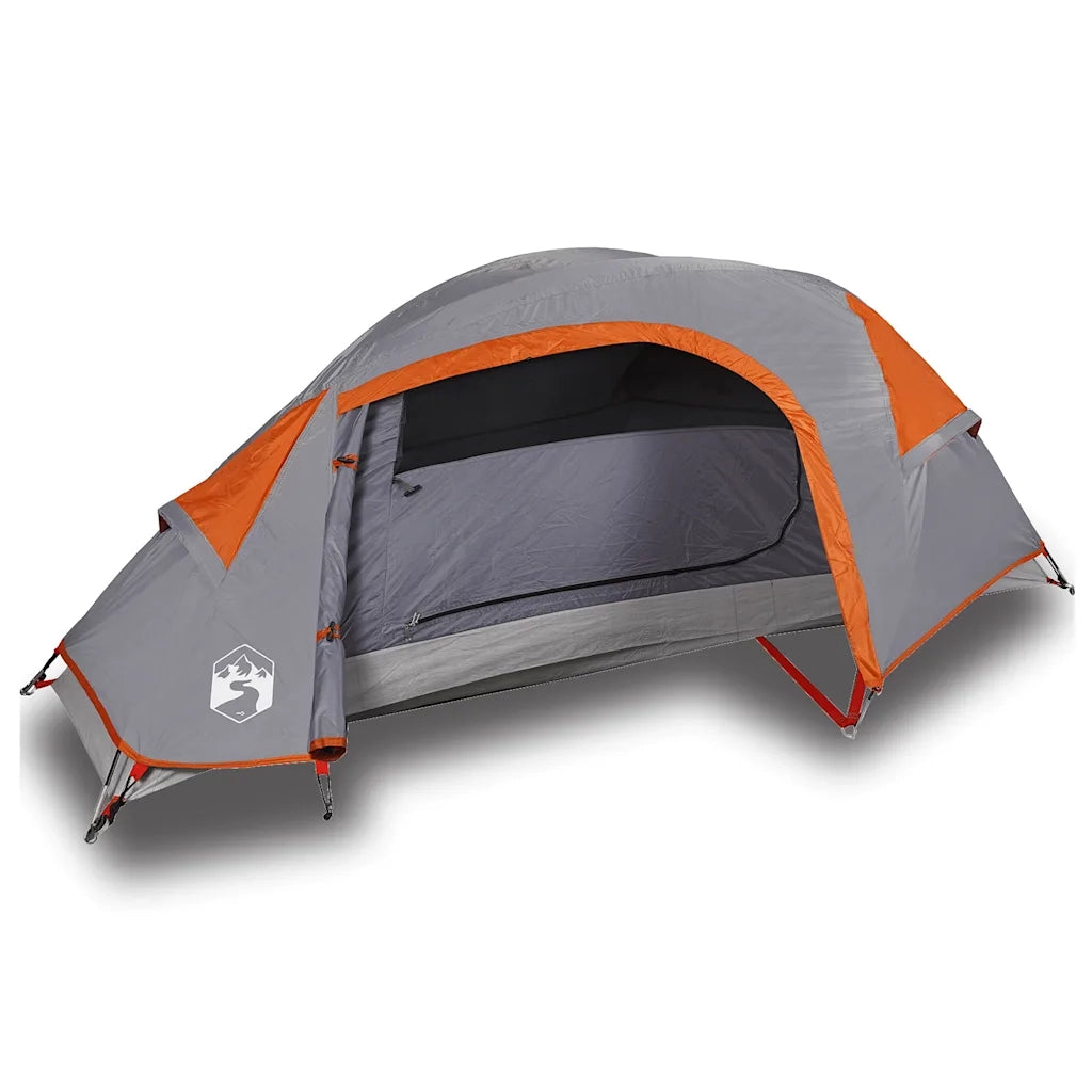 Tenda da Campeggio a Cupola 1 Persona Arancione Impermeabile 94561