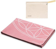 Mat yoga opvolgibile per viaggi - 15 mm spesso per allenamento yoga, pilates e fitness - Con superficie antiscivolo e borsa portatile.