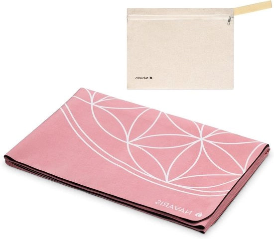 Mat yoga opvolgibile per viaggi - 15 mm spesso per allenamento yoga, pilates e fitness - Con superficie antiscivolo e borsa portatile.