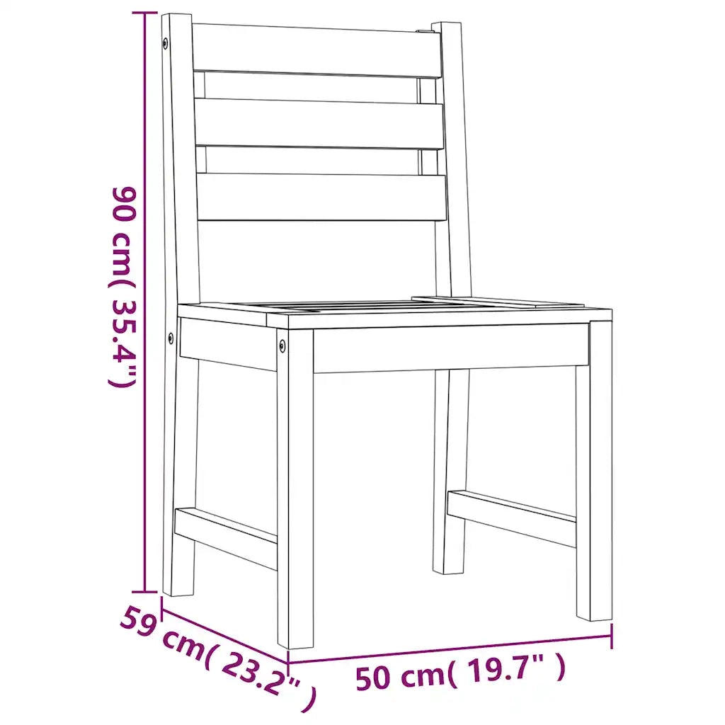 Set da Pranzo per Giardino 9 pz in Legno Massello di Teak 3157190